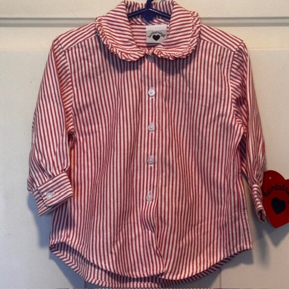 NWT Hartstrings Striped Button Down Shirt 2T - Picture 1 of 7